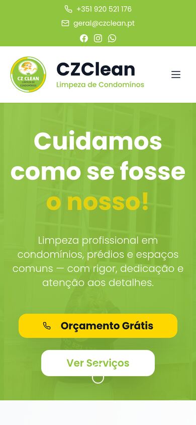 CZ Clean — versão telemóvel